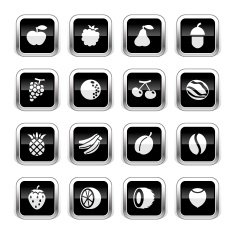 Supergloss Black Icons - Fruits N2