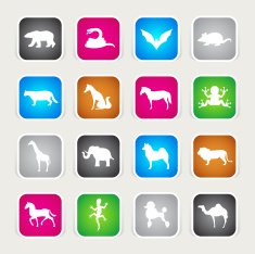 Multicolor Icons - Animals