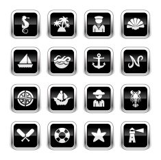 Supergloss Black Icons - Nautical