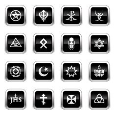 Supergloss Black Icons - Religious Symbols N2