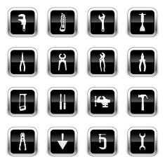 Supergloss Black Icons - Tools