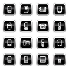 Supergloss Black Icons - Telephones