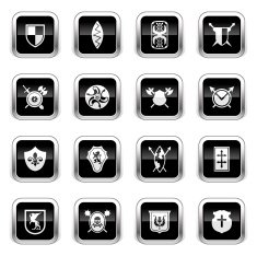 Supergloss Black Icons - Shields