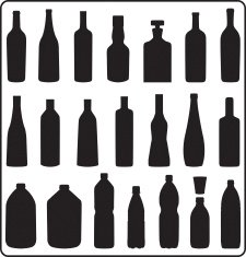 Silhouette bottles
