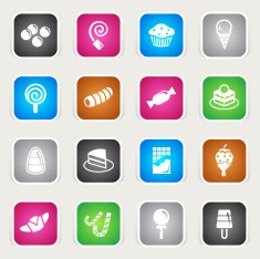Multicolor Icons - Sweets & Candy