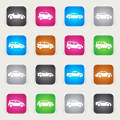 Multicolor Icons - Cartoon Cars