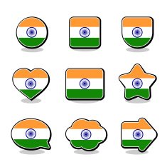 INDIA FLAG ICON SET N2