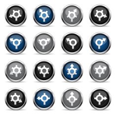 Supergloss Icons - GPS Roundabout Arrows N2