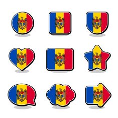 MOLDOVA FLAG ICON SET N2