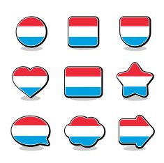 LUXEMBOURG FLAG ICON SET N2