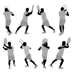 Tennis player in action N4