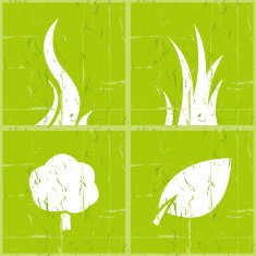 Nature icons grunge
