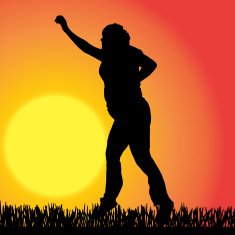 Vector silhouette of a woman N1530