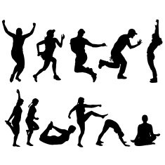 Vector silhouette of a people N184