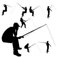 Vector silhouette of a man N641