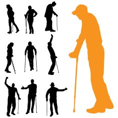 Vector silhouettes of people N173