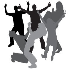Vector Silhouette Of People N603