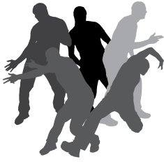 Vector silhouette of a man N642