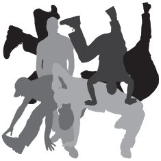Vector silhouette of a man N643