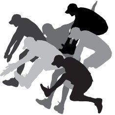 Vector silhouette of a man N644