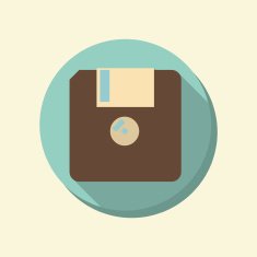 flat web icon floppy diskette