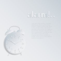 illustration with a shadow alarm clock