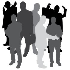 Vector silhouette of businessman N57