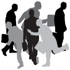 Vector silhouette of businessman N58