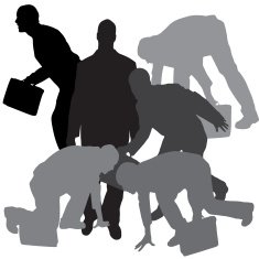Vector silhouette of businessman N59