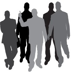 Vector silhouette of businessman N60