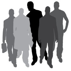 Vector silhouette of businessman N61