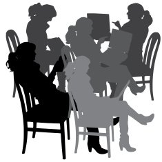 Vector silhouette of a woman N1541