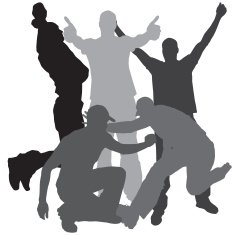 Vector silhouette of a man N650