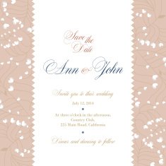 Wedding invitation floral N2