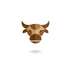 Cow head abstract isolated on a white background vector illustration