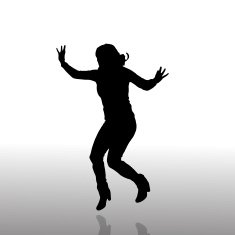 Vector silhouette of a woman N1556