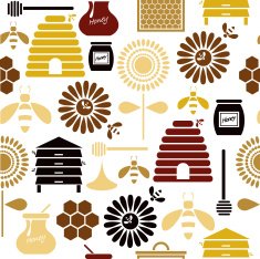 Honey Seamless Pattern N2