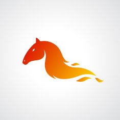 Fire flame horse icon