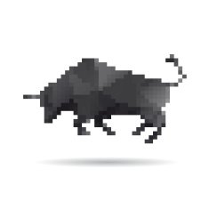 Bull abstract isolated on a white background vector illustration