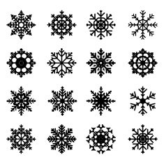 snowflake silhouettes