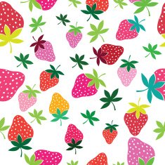 Seamless vector strawberry pattern N3