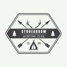Hunting logo in vintage style N2