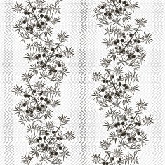 Monochrome seamless pattern with juniper Abstract vector floral background