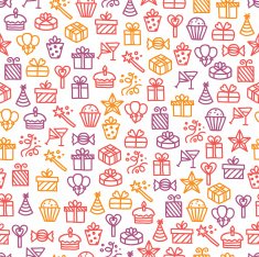 Seamless pattern with holiday elements