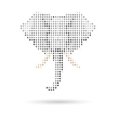 Elephant head abstract isolated on a white background vector illustration