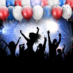 4th July Independence day party background N2