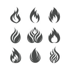 Fire icons set N6