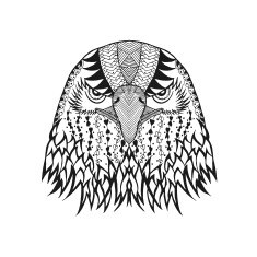 Zentangle stylized eagle head Sketch for tattoo or t-shirt N2