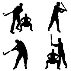 Vector silhouettes of men N58