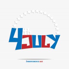 Fourth of july stylish text N2